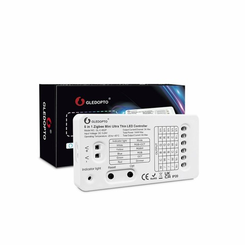 Gledopto 5i1 Pro mini Zigbee-controller - Hue compatibel, RGB+CCT