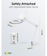 LED loeplamp met klem 8W - Wit