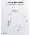 LED loeplamp met klem x1.75 9W - Wit