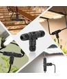 T-verdeeldoos met snelkoppeling - IP68 waterdicht, zwart, voor het verbinden van kabels, 3-aderig