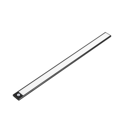 Batterij kastverlichting - 40cm, Zwart, PIR-sensor, oplaadbaar