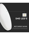 24W LED plafondlamp - Ø29,5cm, hoogte: 5,5cm, witte rand