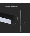 40W LED hangarmatuur - 120cm, Samsung LED-chip