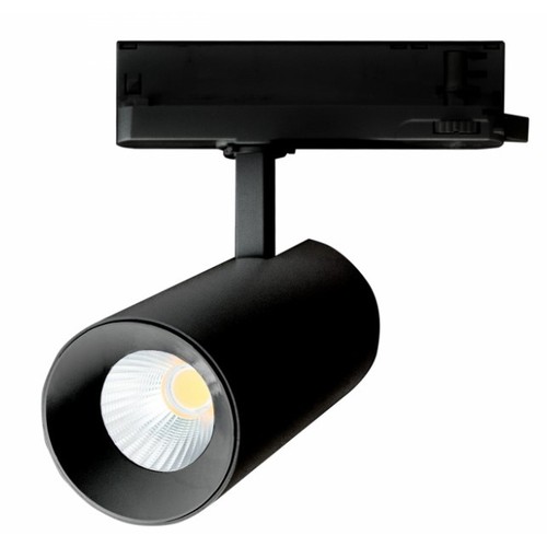 27W 3-fasen RA90 spanningsrail spot - Zwart, twee stralingshoeken