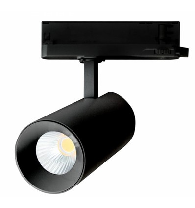 27W 3-fasen RA90 spanningsrail spot - Zwart, twee stralingshoeken