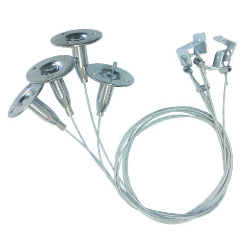 Draadset voor LED-paneel - 1 meter, verstelbare hoogte, set van 4 stuks
