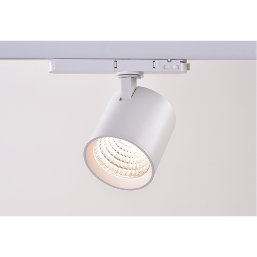 30W 3-fasen dimbare RA90 spanningsrail spot - 170lm/w, wit, CASAMBI