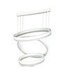 92W dimbare kroonluchter met 3 ringen - Ø60cm, warm wit, zacht licht