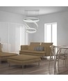 92W dimbare kroonluchter met 3 ringen - Ø60cm, warm wit, zacht licht