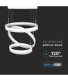 92W dimbare kroonluchter met 3 ringen - Ø60cm, warm wit, zacht licht