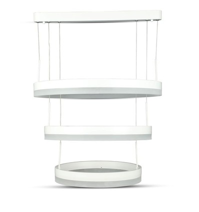 92W dimbare kroonluchter met 3 ringen - Ø60cm, warm wit, zacht licht