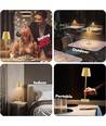 Oplaadbare LED tafellamp Binnen/buiten - Geel, touch dimbaar, CCT, IP54 buiten
