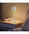 Oplaadbare LED tafellamp Binnen/buiten - Grijs, touch dimbaar, CCT, IP54 buiten