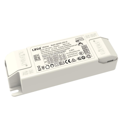 Lifud 40W dimbare LED driver - 0/1-10V signaalinterface, flikkervrij, o.a. voor grote LED panelen