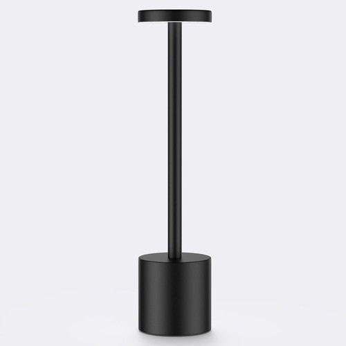 Oplaadbare LED tafellamp - Zwart, touch dimbaar, CCT, IP20