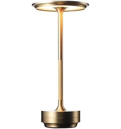 Oplaadbare LED tafellamp met instelbare kleur - Goud, touch dimbaar, IP20