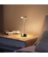 Oplaadbare LED tafellamp met instelbare kleur - Goud, touch dimbaar, IP20