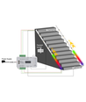 2x5m 16W Trap RGB LED-strip set - 24V DC, IP30, met sensor