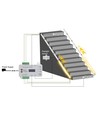 2x5m 12W/m Trap LED COB strip set - 24V DC, IP20, met sensor