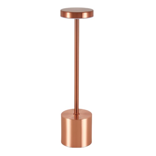 Oplaadbare LED tafellamp - Koper, touch dimbaar, CCT, IP20