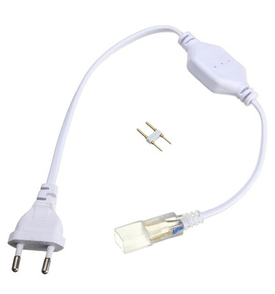 Stekker voor 230V groeiledstrip - Inclusief eindkap, 230V