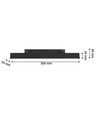 Spectrum SHIFT LED-rails 8W - Zwart, RA90, 30 cm
