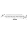 12W RA90 SHIFT Grid - Wit, 20 cm, UGR19
