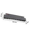 12W RA90 SHIFT Grid - 20 cm, zwart, UGR19
