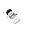 5W Ø8,5cm COB inbouwspot RA80 - Zaagmaat: Ø7 cm, Afmetingen: Ø8,5 cm, witte rand, 2700K