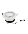 5W Ø8,5cm COB inbouwspot RA80 - Zaagmaat: Ø7 cm, Afmetingen: Ø8,5 cm, witte rand, 2700K
