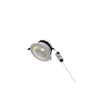 5W Ø8,5cm COB inbouwspot RA80 - Zaagmaat: Ø7 cm, Afmetingen: Ø8,5 cm, witte rand, 2700K