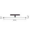 12W RA90 SHIFT Beam - Zwart, 40 cm