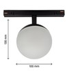 5W RA90 SHIFT Globe - Zwart, Ø10 cm