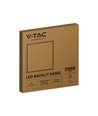 60x60 LED paneel, 36W - Hoogte: 33mm, Witte rand
