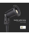V-Tac mini tuinsteker - GU10, IP65, Zwart, zonder lichtbron