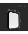 24W LED-plafondlamp - 29,5 x 29,5 cm, zwarte rand
