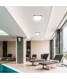 18W LED plafondlamp - 25 x 25 cm, zwarte rand