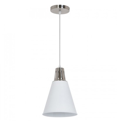V-Tac moderne hanglamp - Chroom + wit gezandstraald, Ø22 cm, E27