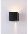 5W LED wandlamp - IP65 buiten, vierkant, verstelbare stralingshoek, zwart, incl. lichtbron