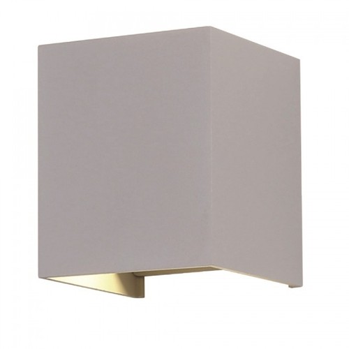 5W LED wandlamp - IP65 buiten, vierkant, grijs, verstelbare stralingshoek, incl. lichtbron