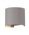 5W Wandlamp - IP65 buiten, Rond, verstelbare stralingshoek, incl. lichtbron, grijs
