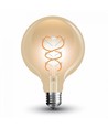 E27 5W LED globe lamp - Ø12,5cm, Kooldraad, extra warm wit