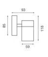 V-Tac wandlamp - IP44 buiten, GU10 fitting, zonder lichtbron