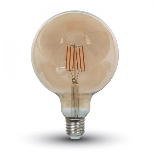 E27 6W LED globe lamp - Kooldraad, Ø12,5 cm, Extra warm wit, 2200K