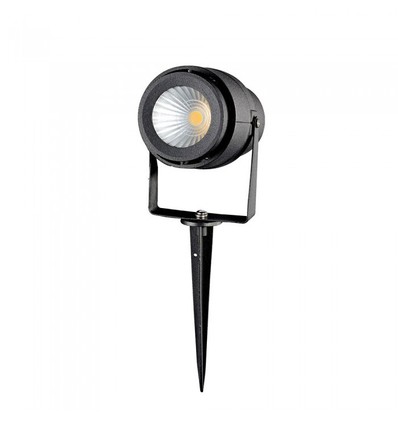 V-Tac 12W LED tuinscheenlamp - Zwart, met grondpen, IP65, 230V