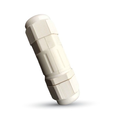 Ronde kabeldoos - IP68 waterdicht, wit, voor het verbinden van kabels