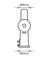 V-Tac verstelbare beugel voor straatlampen - Ø48mm / Ø62mm