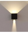 5W LED wandlamp - IP65 buiten, vierkant, verstelbare stralingshoek, zwart, incl. lichtbron