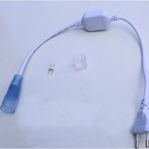 Stekker voor D16 Neon Flex LED - Incl. eindkap, IP67, 230V