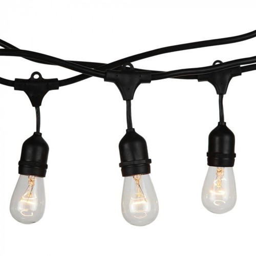V-Tac lichtsnoer voor 15 stuks E27 lampen - 15 meter, IP54, 230V, zonder lichtbron